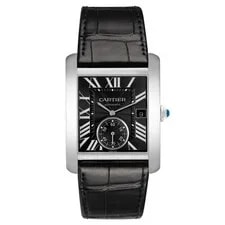 Cartier Tank MC Steel Black Dial W5330004 2