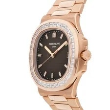Patek Philippe Nautilus Rose Gold Brown Dial Diamond Bracelet 5723/1R-010 2