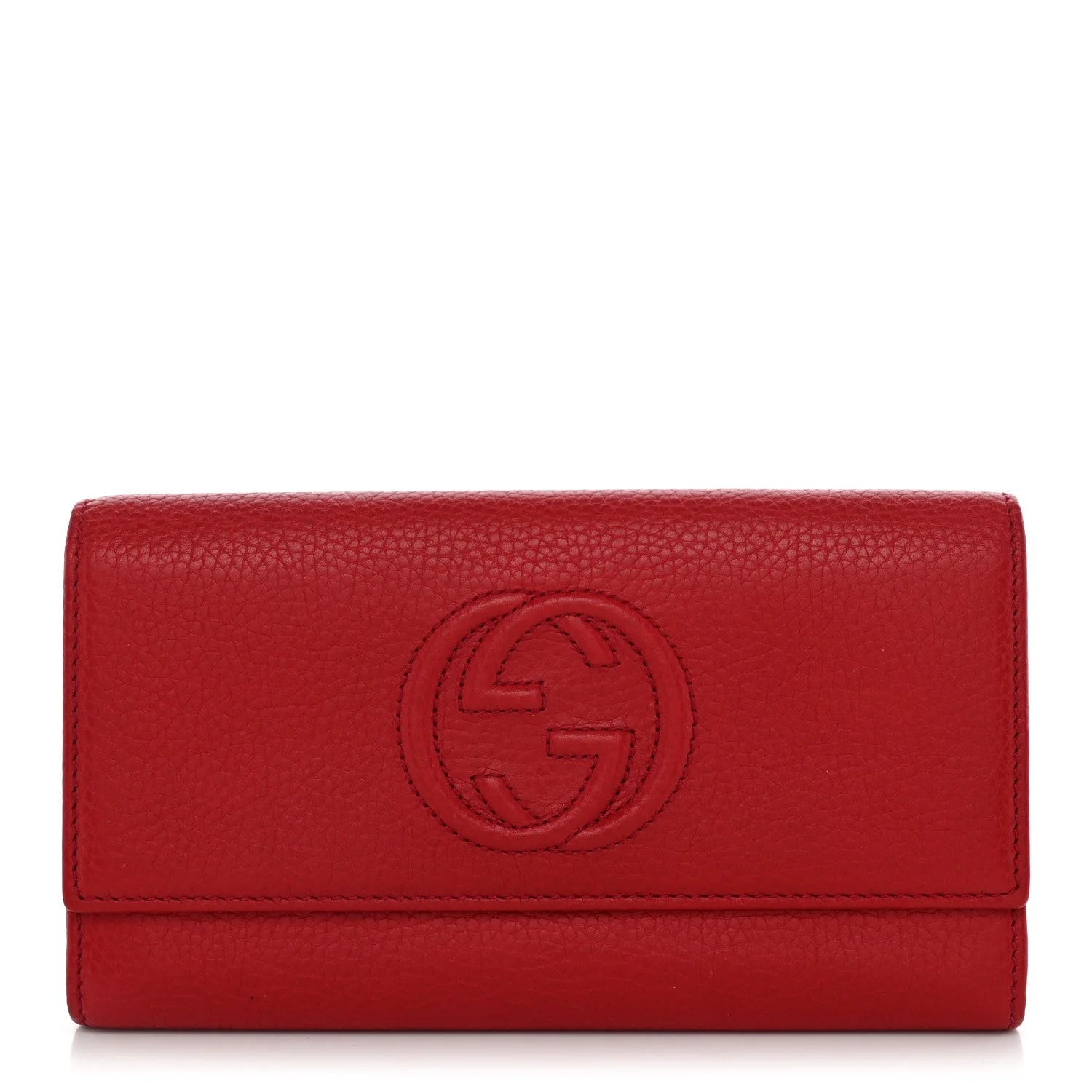 Gucci — Pebbled Large Soho Continental Wallet — Accessory — resale