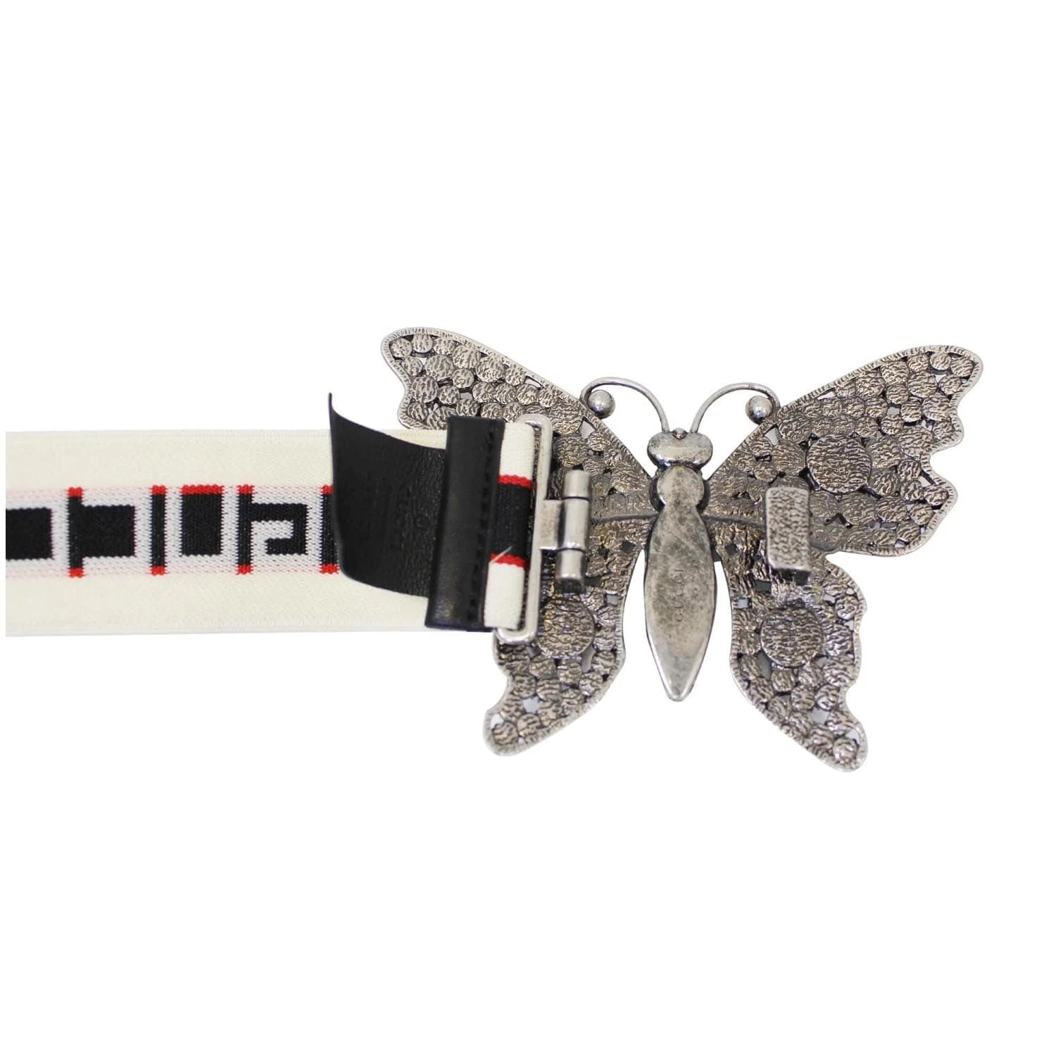 Gucci Stripe Belt With Butterfly Buckle 499633 2