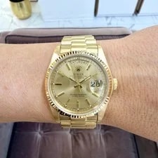 Rolex Day Date 36MM 18038 Champagne Dial Quick Set 18K Yellow Gold 2
