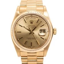Rolex Day Date 36MM 18038 Champagne Dial Quick Set 18K Yellow Gold 3