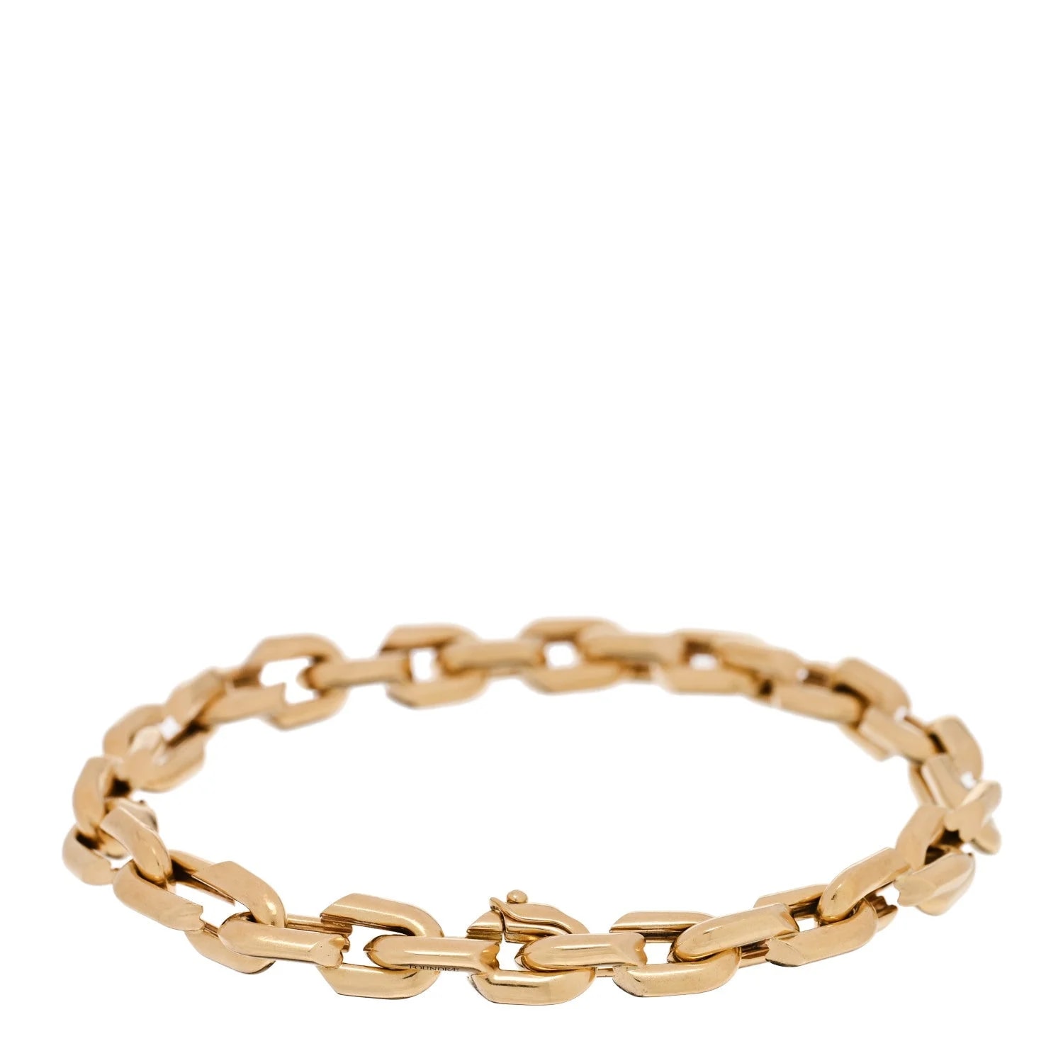 18K Yellow Gold Small Strong Hearts Love Link Chain 2