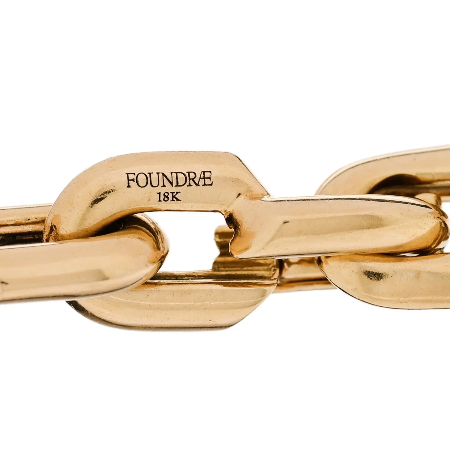 18K Yellow Gold Small Strong Hearts Love Link Chain 3
