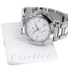 Cartier W31037H3 Pasha 38mm GMT Power Reserve Automatic S With 8950 2