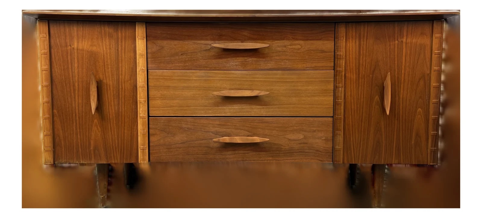 Young Manufacturing — Mid-Century Sculpted Credenza By Young Manufacturing, Attributed — Furniture — resale