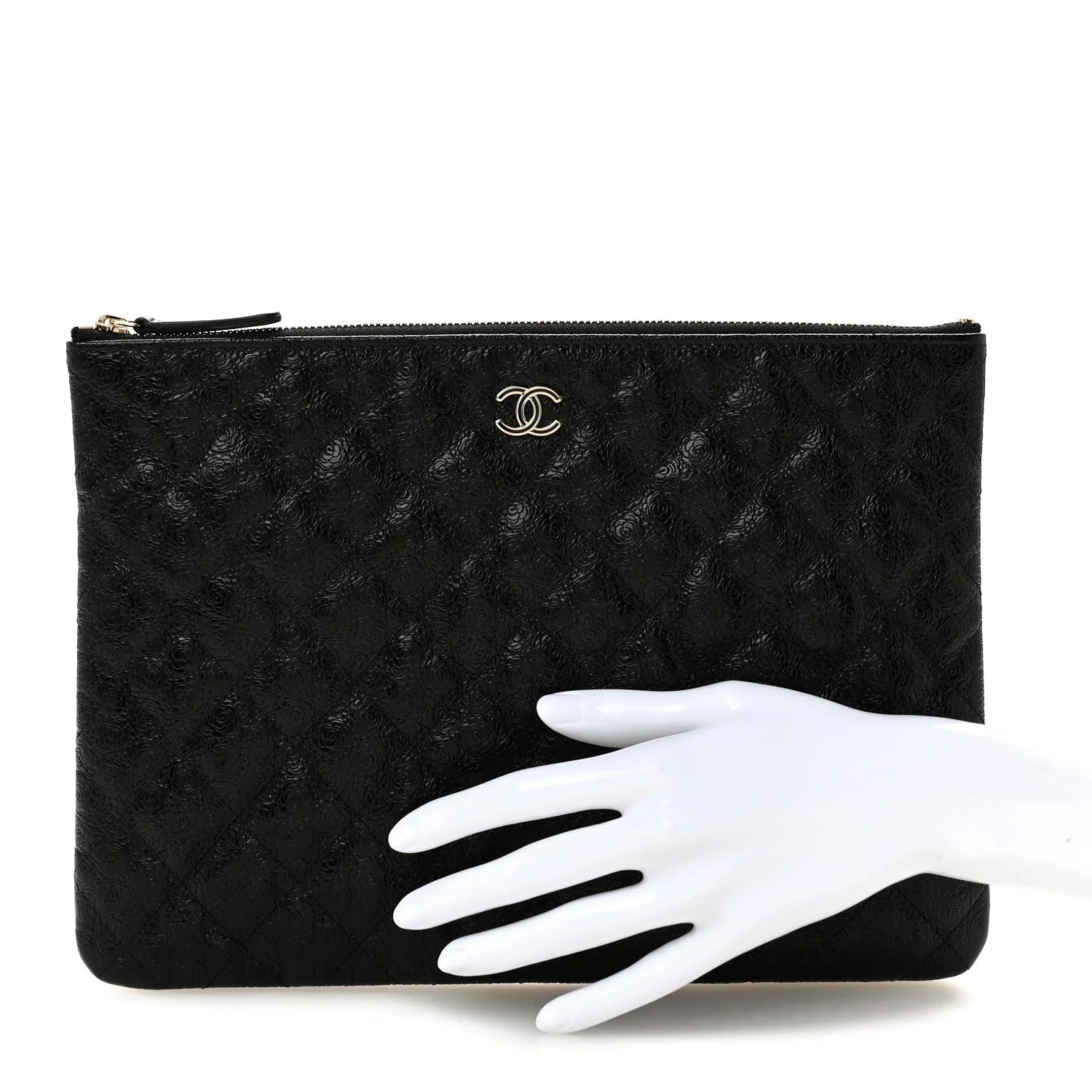 Camellia Embossed Medium Cosmetic Case 2