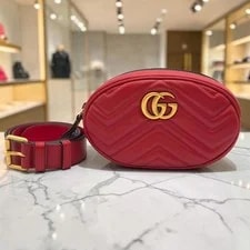 Gucci — Gucci GG Marmont Waist Ziplock From Japan — Handbag — resale
