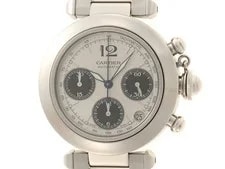 Cartier — Cartier Pasha C Chrono W31048M7 Stainless Steel 37mm Silver Dial #DW1142 — Watch — resale