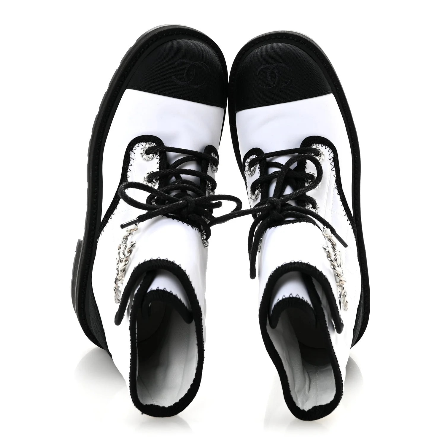 Fabric Grosgrain Cap Toe Lace Up Combat 36.5 2