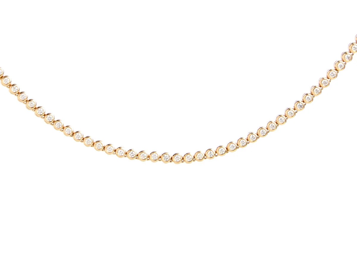 Contemporary Jewelry — 14K Yellow Gold 4.24-Carat Bezel Choker — Jewelry — resale