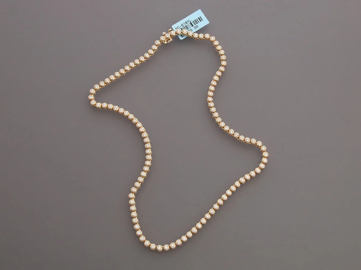 14K Yellow Gold 4.24-Carat Bezel Choker 2