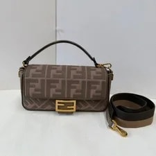 Fendi Baguette Medium GHW Crossbody Auth 2