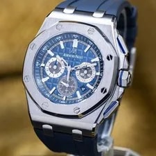 Audemars Piguet Royal Oak Offshore Chronograph 42mm Blue AP 26480ti Full Set 4