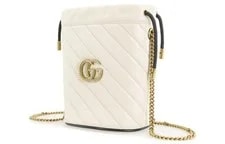 Gucci GG Marmont Logo Drawstring Quilted Chain Bucket 2