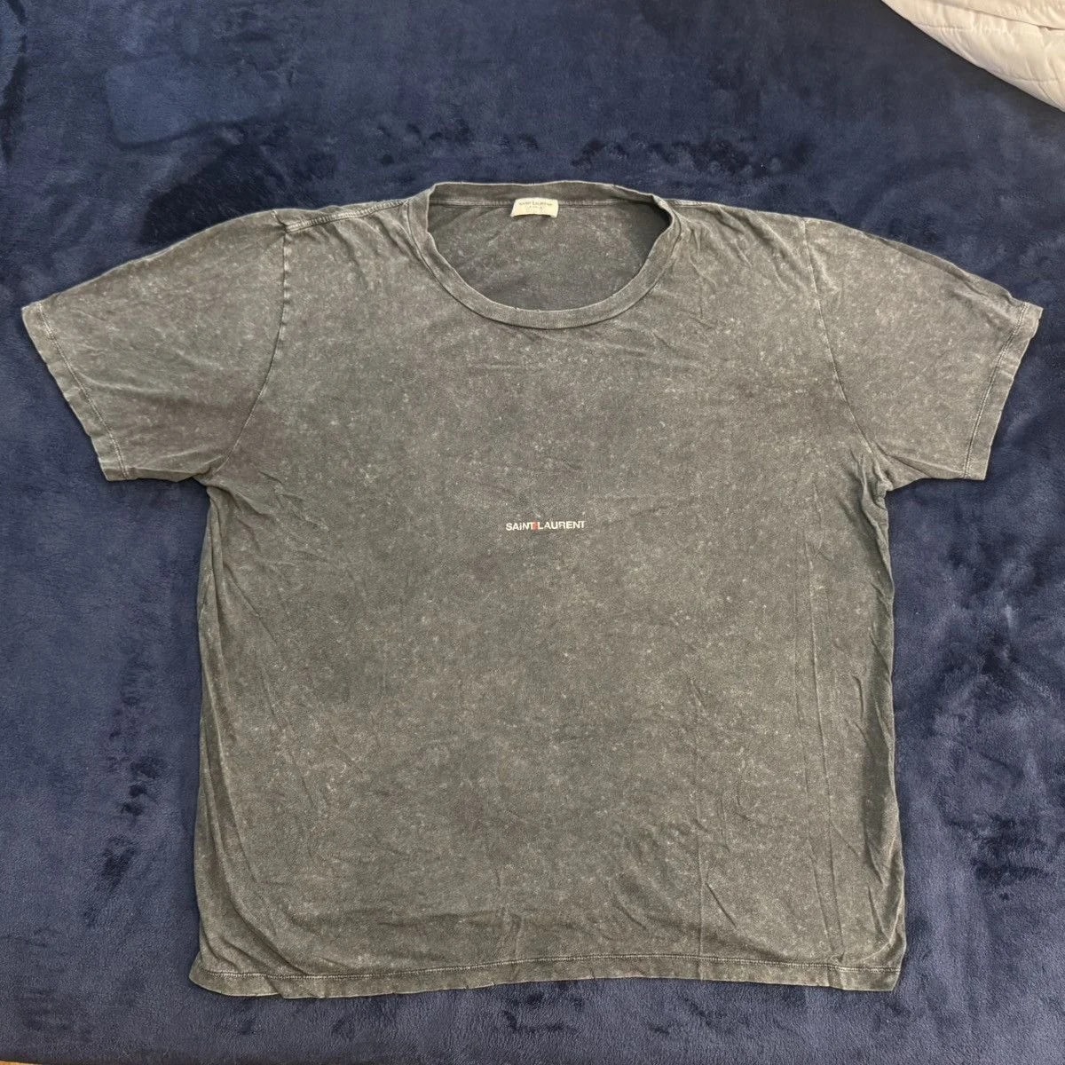 Saint Laurent — Saint Laurent Rive Gauche Logo Tee – — streetwear — resale
