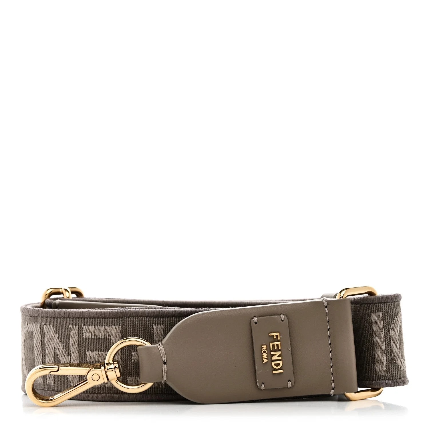 Fendi — Fabric Vitello Embroidered Adjustable Strap You Dove — Accessory — resale