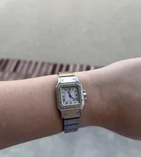 24mm Cartier Santos Galbée Automatic Stainless Steel White Dial 1990s 4
