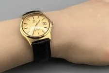 Omega Seamaster Cal.1342 Push Crown Date Gold Tone Quartz 2