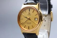Omega Seamaster Cal.1342 Push Crown Date Gold Tone Quartz 3