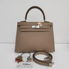 Hermès — Auth Hermès Kelly 25 Etoupe Palladium — Handbag — resale