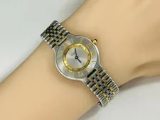 Cartier Mast 21 W10073R6 1340 Stainless Steel / Gold Plated 28mm Quartz #WJW422 2