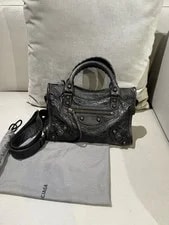 Balenciaga — Balenciaga le City Mini Studs Top Handle Crossbody Duty — Handbag — resale