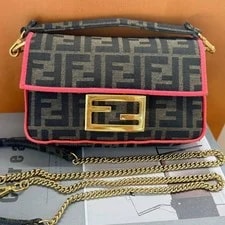 Fendi — Fendi Baguette Mini Fabric With - Excellent #RE8VFY — Handbag — resale