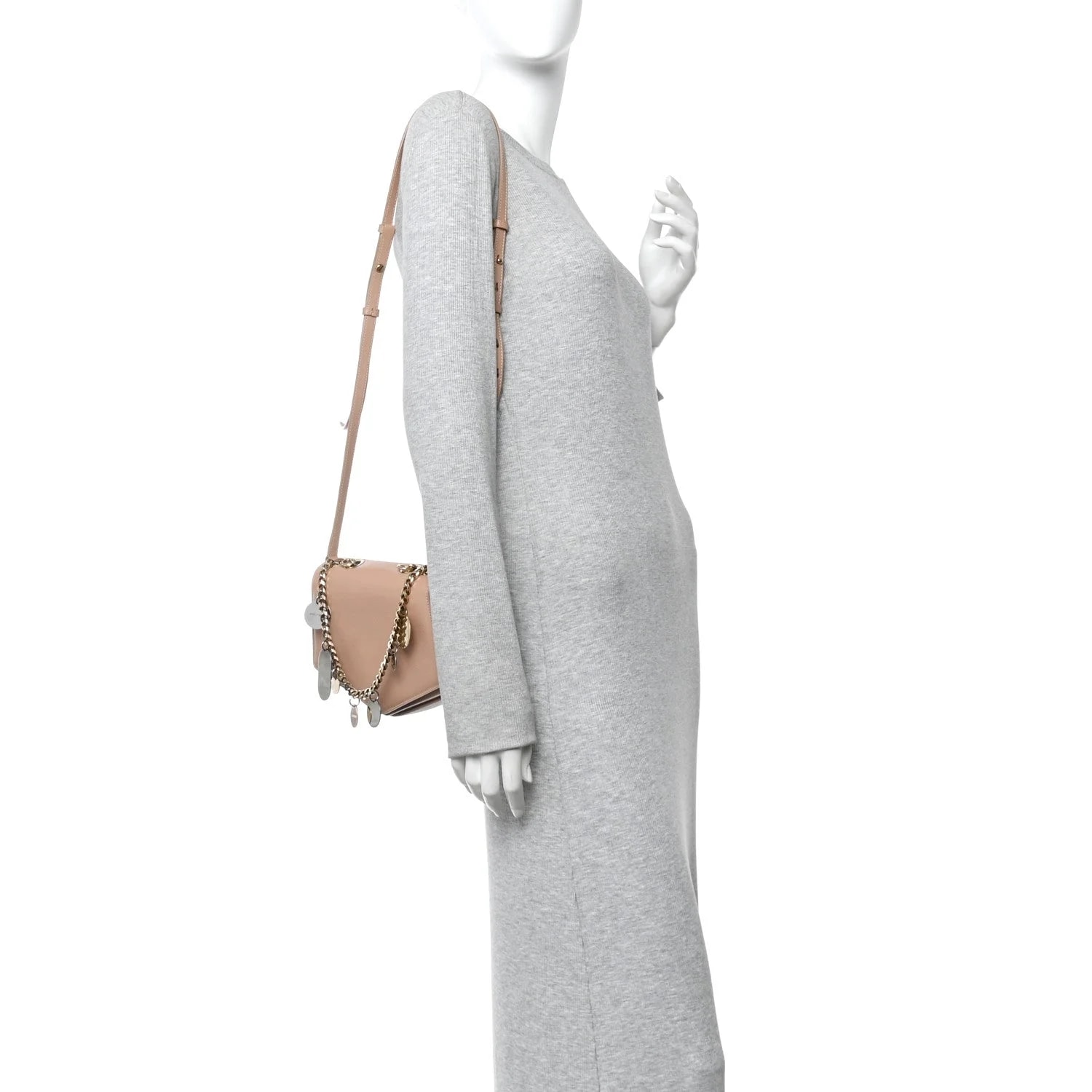 Soft Grained Arrow Crossbody With Chain Ballet 2
