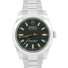 Rolex — 2023 Papers Rolex Milgauss Green Black 40mm 116400 GV Stainless Steel BOX — Watch — resale