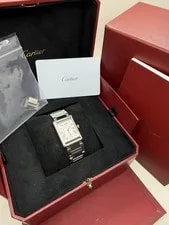 2023 Cartier Tank Must Stainless Steel Silver Dial Quartz WSTA0052 B+P 2