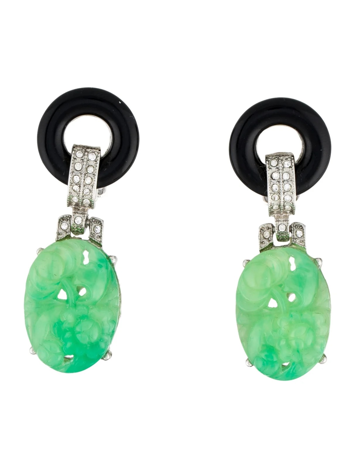 Kenneth Jay Lane — Enamel & Art Deco Drop — Jewelry — resale