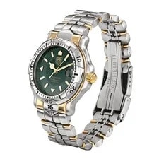 TAG Heuer Link 33MM Green Index Hour Markers Dial Stainless Steel 2