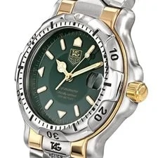 TAG Heuer Link 33MM Green Index Hour Markers Dial Stainless Steel 3