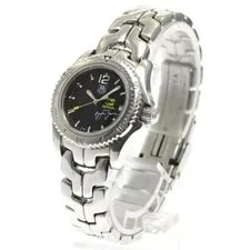 TAG Heuer Link WT141N.BA0560 26mm SS Black Dial Quartz Date #C766 2