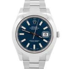 Rolex — 2016 Papers Rolex DateJust II 41mm Blue Stainless Steel Oyster 116300 BOX — Watch — resale