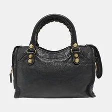 Balenciaga Classic City Mini Dark Studded Woven Motorcycle 4