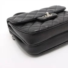 Chanel Matelasse Grained Single Flap Double Chain Meta 4
