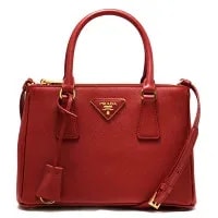 Prada — Prada Lux Triangle Logo Plate Four — Handbag — resale