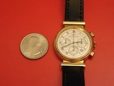 IWC — Genuine IWC Solid 18K Gold DA Vinci 3739 Chronograph 32MM MID Size — Watch — resale