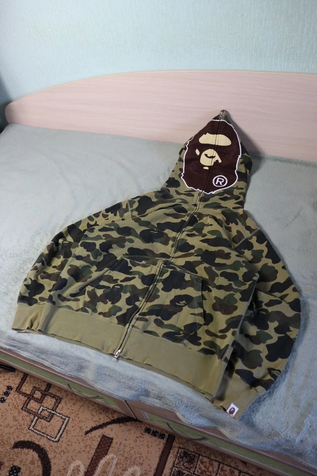 Bapexl — Bape 1st Camo Ape Head Full Zip Hoodie — streetwear — resale