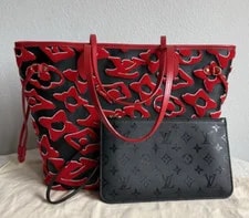 Louis Vuitton — Authentic Louis Vuitton Neverfull NM Urs Fischer Tufted With — Handbag — resale