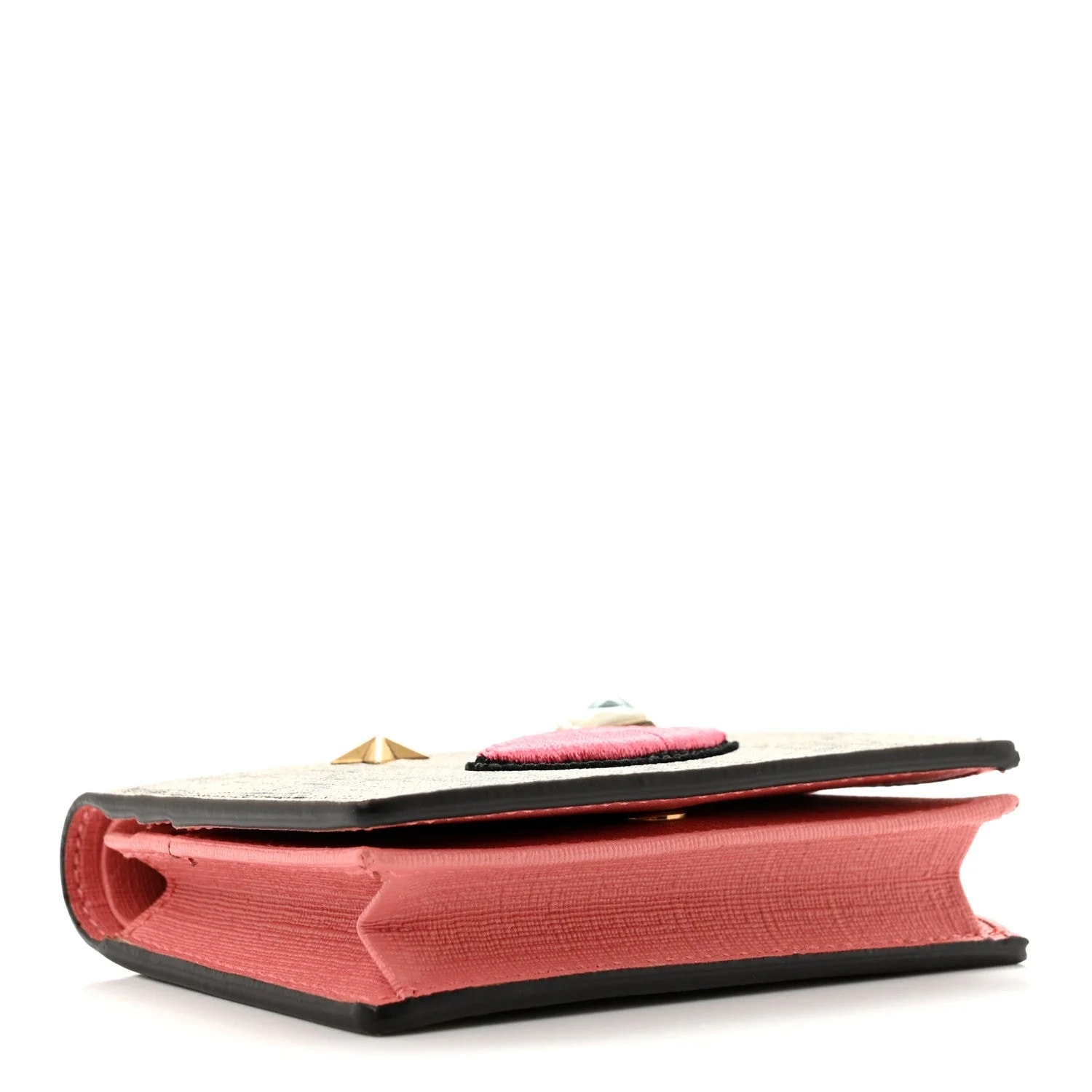 Face Embroidered Card Case Wallet 4