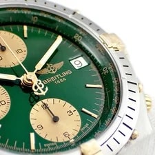 Breitling Chronomat Bicolor B13047 K18YG/SS Green Date Automatic F/S 4