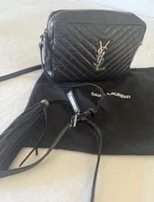 Saint Laurent Lou Medium Camera Crossbody Chevron Quilted Dust 2