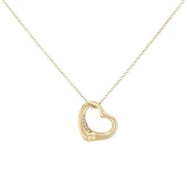 Tiffan — Tiffany & Co Open Heart in Yellow Gold and Diamonds — Jewelry — resale