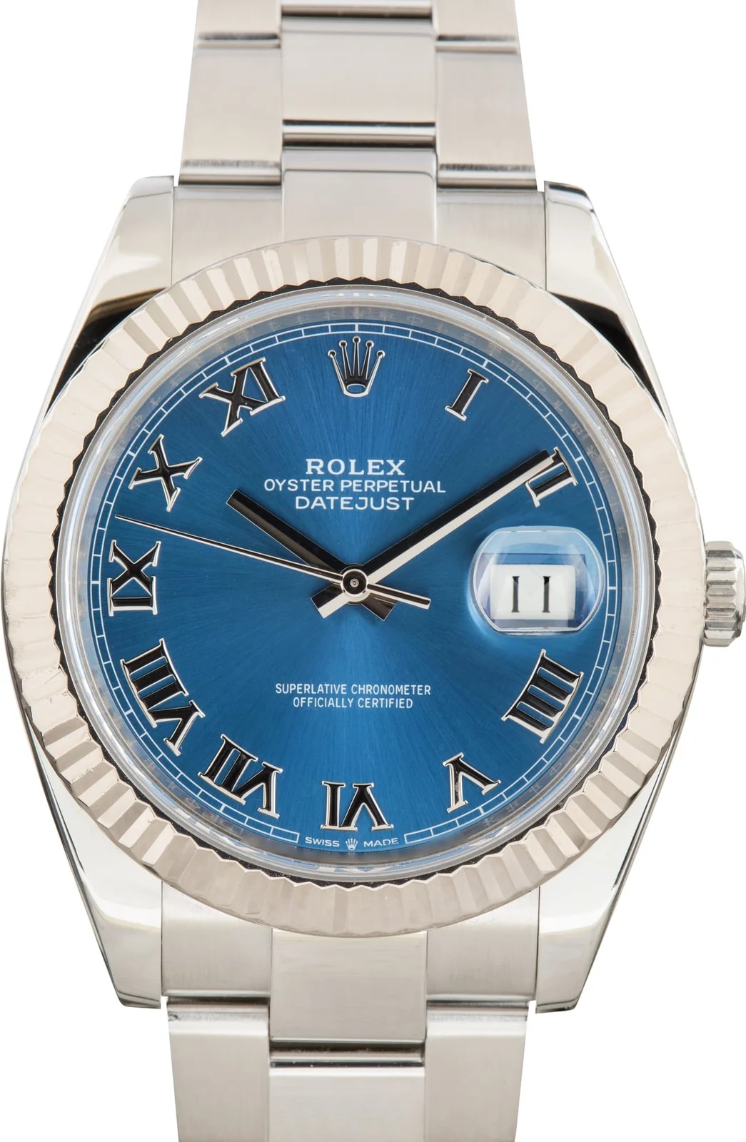 Rolex Datejust 41 Ref 126334 Bright Blue Roman Dial 3