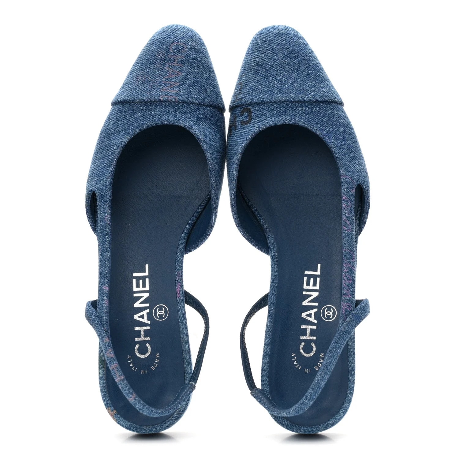 Printed Mood Cap Toe CC Slingback 36.5 2