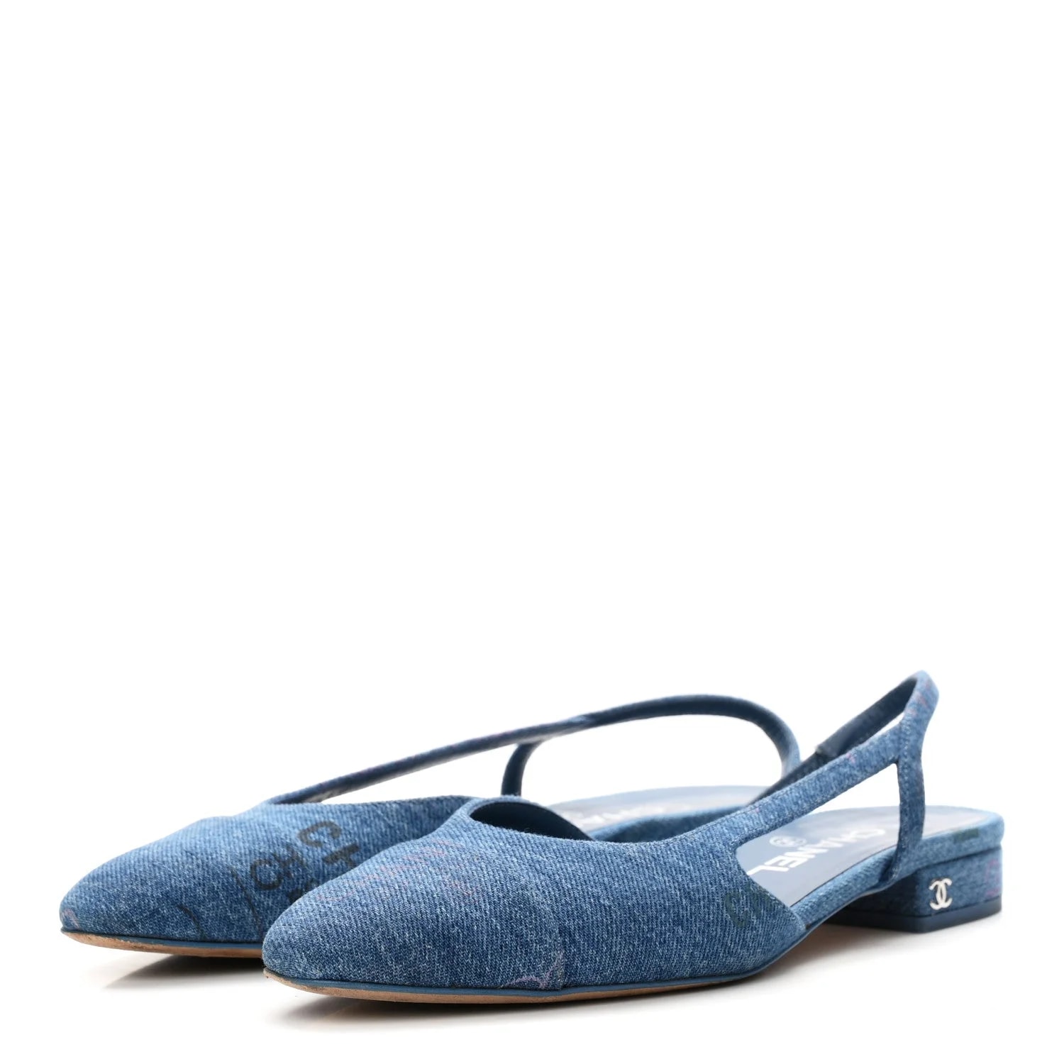 Printed Mood Cap Toe CC Slingback 36.5 4