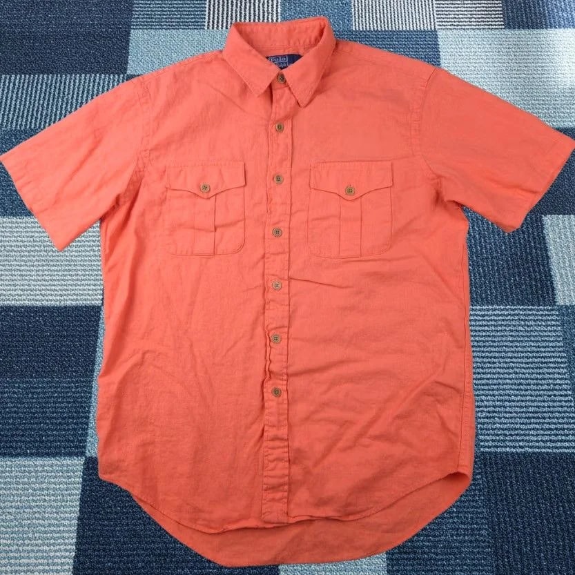 Polo Ralph Lauren — Polo Ralph Lauren Shirt L Blend Short Sleeve Button Two Pocket — streetwear — resale